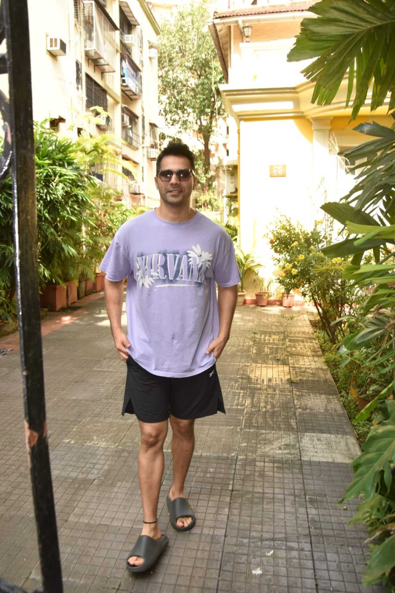 Varun Dhawan was clicked post-workout